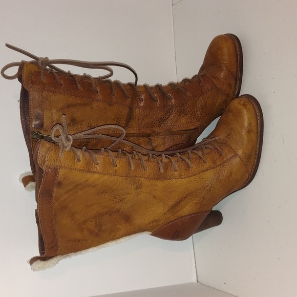 Ugg Camille Lace Up Heel Boot with Fur Detail - Picture 1 of 13